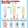 JDE11 Led Bulbs 120V 75W Halogen Candelabra Bulbs Equivalent Dimmable,T3