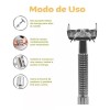 Shaver Rastrillo Clásico Acero Inoxidable Mariposa Con Navaja