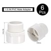 sourcing map 6 Pcs Union PVC Pipe Fitting 1.5" Male