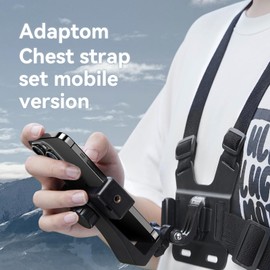 Adaptom° Phone Chest Strap Mount, Chest Mount Harness for GoPro Hero 12 Hero 11/10/9/8/7/6/5, Insta360 X3 ONE X2, DJI Osmo Action 4/3