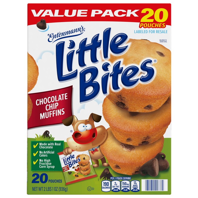 (Value Pack) Little Bites Chocolate Chip Muffins, 20 individual packs,
