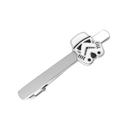 Storm Trooper Mens Novelty Silver White Zinc Alloy Tie Clasp Clip Bar
