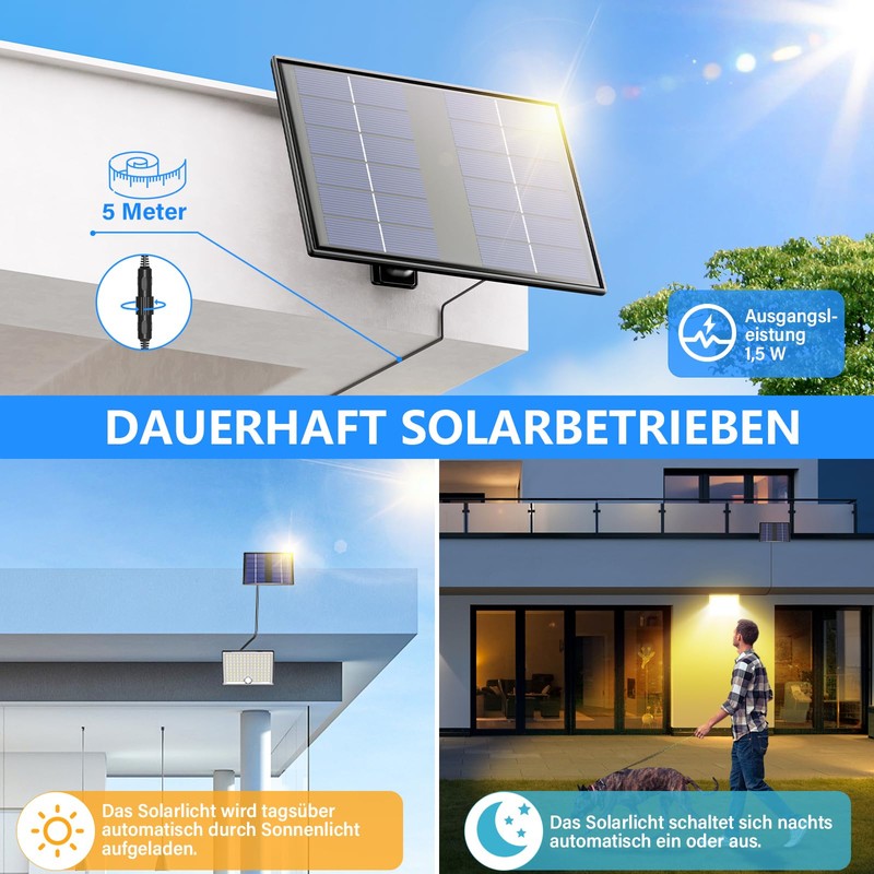 Solar Lights for Outdoor Use with Remote Control, Outdoor Lamp