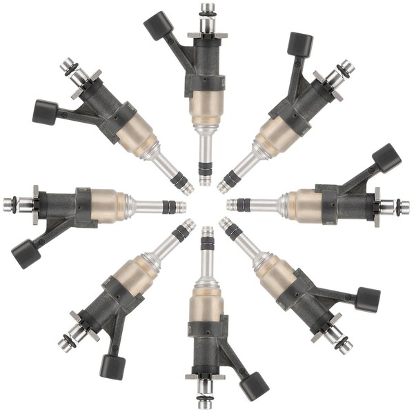 8ps CCIYU FJ1296 Fuel Injector Kits fit for 2015-2019 for Cadillac for Escalade, 2015-2019 for Cadillac for Escalade ESV, 2016-2021 for Chevrolet for Camaro 6 Holes Automotive Engein