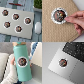 (3 Pcs) Full Armor of God Sticker – Ephesians 6:10 Christian Knight Bible Verse Vinyl Decal Waterproof for Laptop, Tumbler, Bible Case – 3 Inch