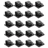XuJJJJunB Cable Clips Black 20-Piece Set Wire Stopper Cord Clip