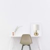 ONLI Gold Table Lamp in Satin Metal and White Fabric