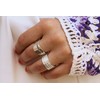 SILBERMOOS Women's Ring Wave Matte Shiny 925 Sterling Silver, Sterling