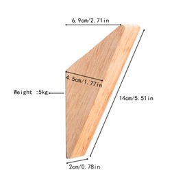 Coat hook Rubber wooden hanger (6 pce) Clothes hook Hat hook Wwood products Creative Wall hook Decorative Wall hanging Triangle hook