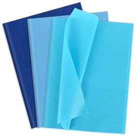 Whaline 360 Sheets Blue Tissue Paper Navy Blue Gift Wrapping Paper Solid Color Art Craft Paper for Birthday Baby Shower Party DIY Crafts Supplies, 14 x 20 Inch