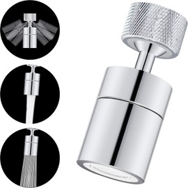 Yllnioos Faucet Shower Water Saving Foamer Shaking Shower Faucet Faucet Nozzle Tip Spout Replacement Kitchen Shower (120° Neck Swivel, 360° Rotation)