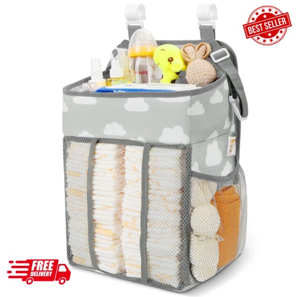Maliton Best Hanging Diaper Caddy Organizer Stacker for Changing Table,