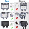 Double Outdoor Outlet with Cover IP66 Waterproof Outdside Plug Socket