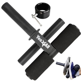 Yes4All Tib Bar - Professional Tibialis Trainer - Get Stronger Calves, Shins and Ankles with Long Bar for More Plates and Ripping Lower Leg Muscles. Fit 2" Weight Plates - All Shoe Sizes for Men/Women