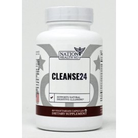 Nation Health MD Cleanse24 - Intestinal Cleanse 24 for Humans, 60 Capsules