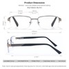 Missfive Men Premium Multifocus Reading Glasses Blue Light Blocking, Progressive