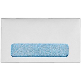 LUXPaper #6 3/4 Business Window Envelopes | Commercial Flap | Security Tint | 3 5/8" x 6 1/2" | Bright White | 24lb. Text | 50 Qty