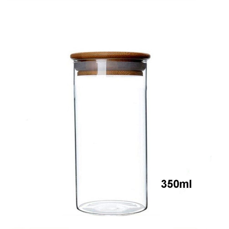 2 Pcs (350ml/11.8oz) Clear Cylindrical Empty High Borosilicate Glass Bottle
