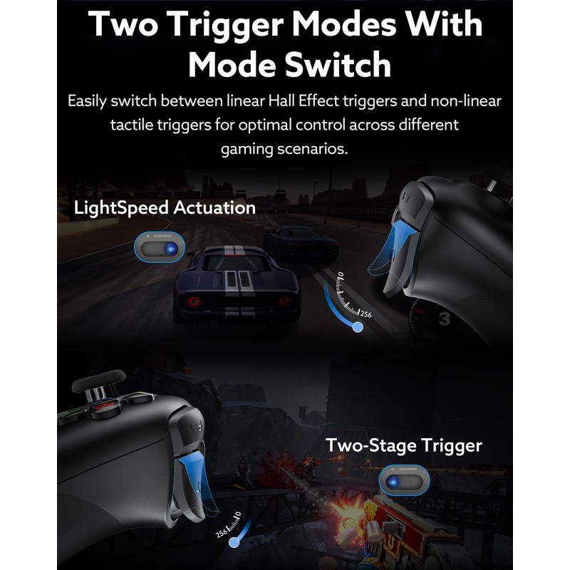 8Bitdo Ultimate 2 Bluetooth Controller (TMR Joystick Update), RGB Fire