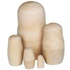 TRIXES Unpainted Russian Dolls Nesting Eggs x5 Layer Wooden DIY