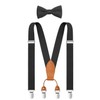 Shark Tooth Men's Suspenders and Bow Tie Set Adjustable with