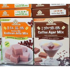 GOLDEN COINS 2 PACK GOLDEN COINS COFFEE AGAR & COCONUT MILK REDBEAN JELLY MIX