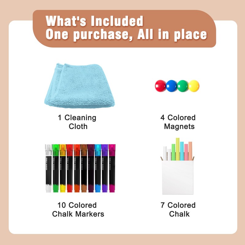 SELEAD Solid Wood Frame Chalkboard with Stand - 40" x