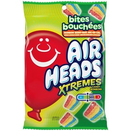 Airheads - Xtremes Rainbow Bites - 200g Peg Bag - Chewy and Tangy Snack for On-The-Go Snacking
