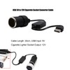 USB A Male to 12V Car Cigarette Lighter Socket Female