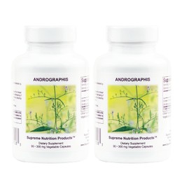 Supreme Nutrition Andrographis, 90 Pure Green Chiretta Vegetarian Capsules (Pack of 2)