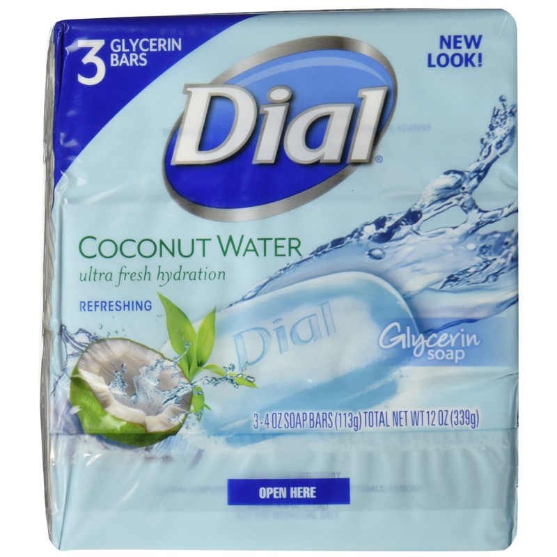 Dial Skin Care Bar Soap, Coconut Water, 4 Ounce (Pack
