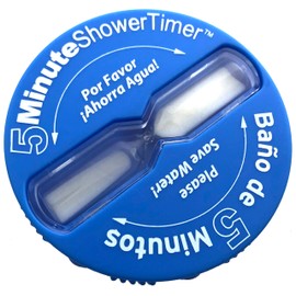 Saver 5 Minute Shower Timer Sand Clock Water Save Shorter Shower Tips & Info Pack
