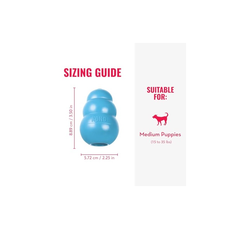 Kong juguete Interactivo clasico para cachorro rosa/azul mediano