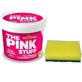 SKVDNTRADE8 SPONGE FOR pink stuff paste 850g cleaning all purpose oven sticky kitchen chrome burner Includes 1 x Cleaning Sponge,1x pink stuff (Pink Stuff Paste + Sponge)