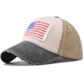 Sombreros de béisbol unisex clásico con bandera de Estados Unidos para elecciones presidenciales 2024, gorras de béisbol para hombres, sombrero de papá, Negro y beige., Talla única