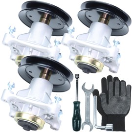 POSEAGLE 3 Pack 604214 Spindle with 603988 Spindle Pulley Replaces 52 Hustler Raptor Spindle, Hustler Raptor 52 inch Spindle, Hustler Raptor 52 Spindle for Hustler Raptor 52" Lawn Decks