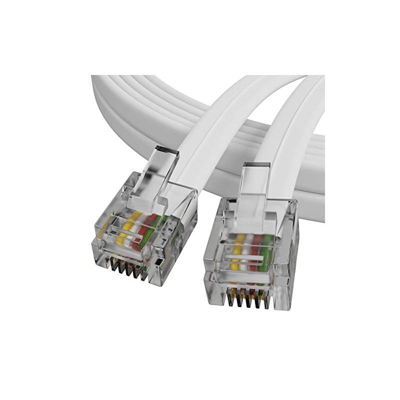 ConnectingU® 1m long White ADSL Modem Cable - Premium Quality