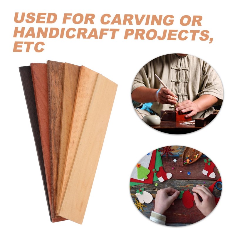 DOITOOL 6pcs Replacement Wood Panels Textured Wooden Slats for Garden