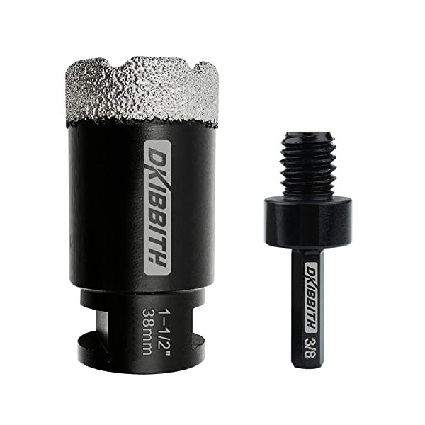 Dry Diamond Core Drill Bits 1-1/2 Inch Tile Hole Saws