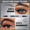JIAYUTONG 2 Prong Tip Microblading Eyebrow Pen - 2-in-1 Waterproof