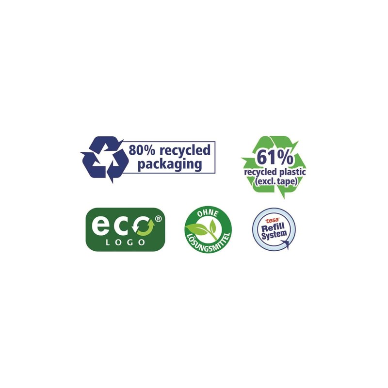 tesa Eco-Friendly Correction Roller ecoLogo - for precise correcting and