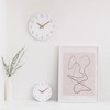 mooas Flatwood Wall Clock (Wood Mini), 9.8" Silent Non-Ticking Sweep