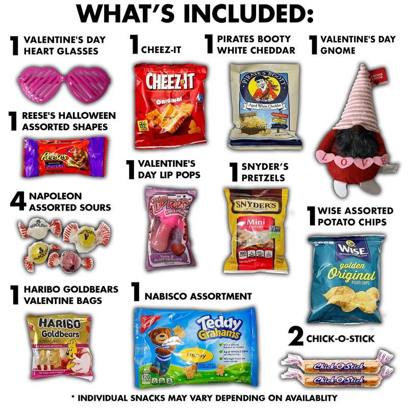 Fun Flavors Box Valentine’s Candy Gift Box Snack Care Package