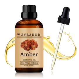 Wuvezrub Amber Essential Oil 60ML - 100% Pure and Natural Oils for Aromatherapy Diffuser - 2 Fl Oz/Amber