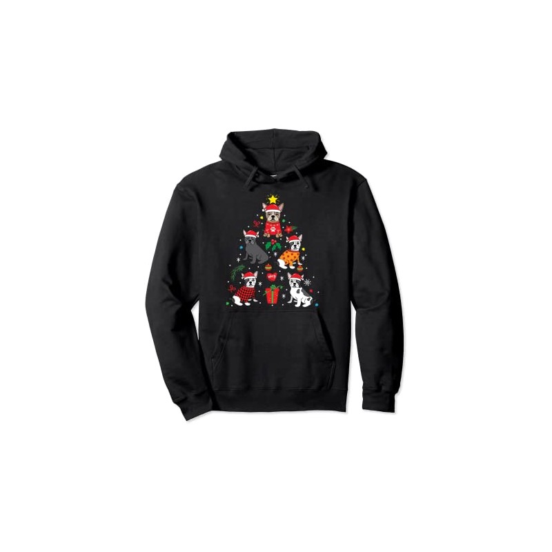 French Bulldog Christmas Ornament Tree Xmas Pullover Hoodie