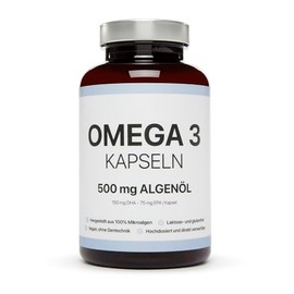 proteinclub Vegan Omega 3 Capsules | DHA & EPA Omega 3 Fatty Acids | Algae Oil from Microalgae | Fish Oil Alternative | High Dose and Can Be Used Directly | Laboratory Tested & Sustainable (120 Capsules)