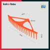 KOTARBAU® Leaf Rake Plastic without Handle 18 Prongs L: 64