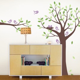 Tree Wall Decal with Bird Family - by Simple Shapes®