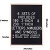 Large Felt Letter Board 24x30 Inch with 6 Sets of