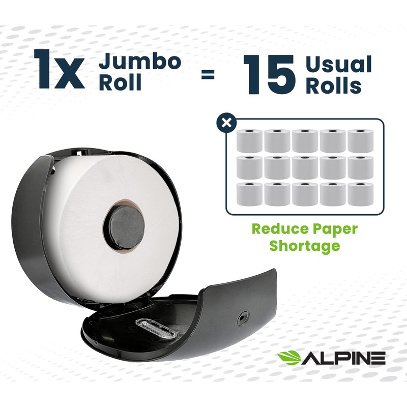 Alpine Commercial Toilet Paper Dispenser - Jumbo Toilet Paper Dispenser,